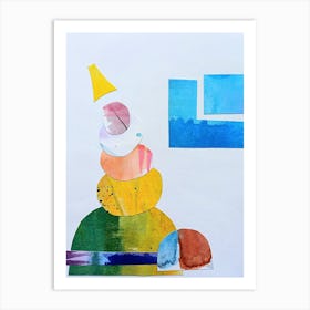 Abstract Shapes Collage Art Print
