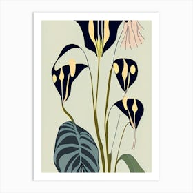 Jack In The Pulpit Wildflower Modern Muted Colours 1 Art Print