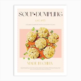 Soup Dumpling Mid Century Art Print