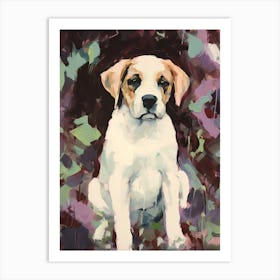 A Saint Bernard Dog Painting, Impressionist 1 Art Print