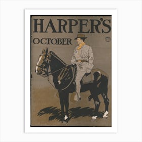 Man Riding Horse (1898), Edward Penfield Art Print