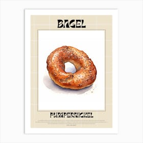 Pumpernickel Bagel 5 Art Print