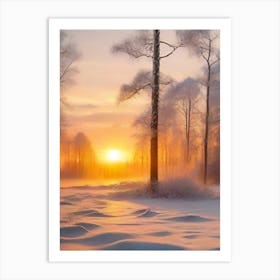 Sunset In Winter Art Print