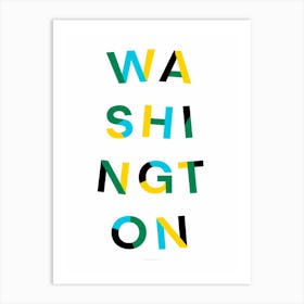 Washington State Flag Colours Art Print