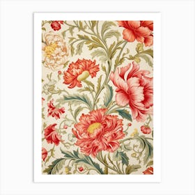 Floral Wallpaper Pattern 7 Art Print