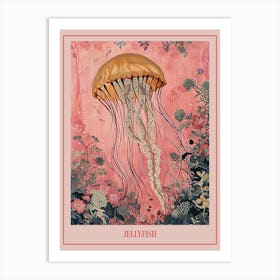 Floral Animal Painting Jellyfish 1 Poster Art Print