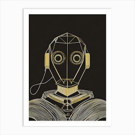 Art Deco Robot Art Print