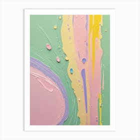 Pastel Paint And Droplets no1 Art Print