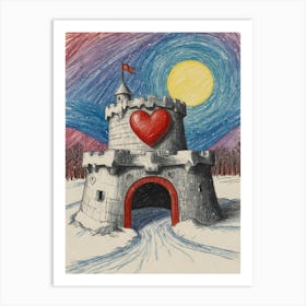 Valentine'S Castle Art Print