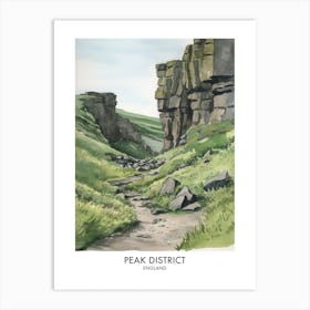 Peak District 7 Watercolour Travel Poster Art Print