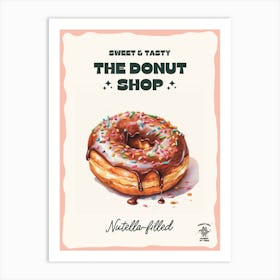 Nutella Filled Donut The Donut Shop 1 Art Print