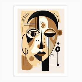 Abstract Woman'S Face 2 Art Print