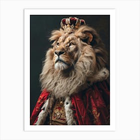 Royal Rococo Lion Art Print