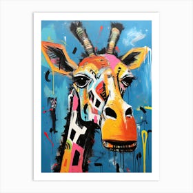 Giraffe Street art Art Print