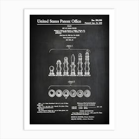 Chess Decor Chess Pieces Art Chess Game Game Art Game Blueprint Game Decor Set Of Chess Pieces Chess Patent Print Eg3961 Art Print