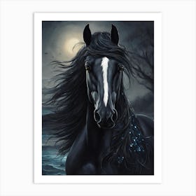 Black Horse 3 Art Print