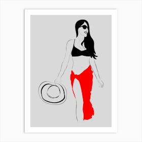 Woman In Bikini 2024. Art Print