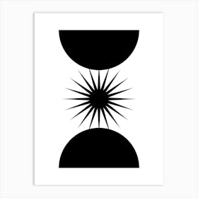 Black And White Sunburst Art Print