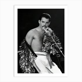 Freddie Mercury Of Queen Performs At Madison Square Garden On July 27, 1983 In New York City Art Print