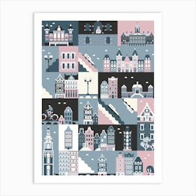 Amsterdam City Pattern Art Print