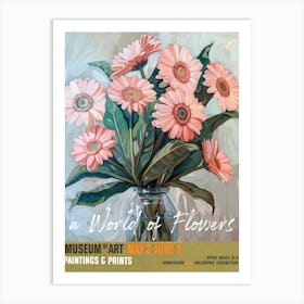 A World Of Flowers, Van Gogh Exhibition Gerbera 4 Art Print