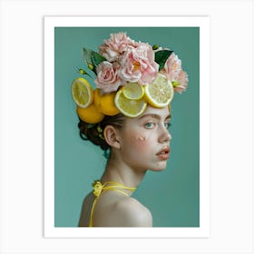 Lemon Headpiece Art Print