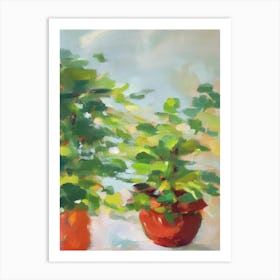 Ti Plant Impressionist Painting Art Print