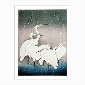 Group Of Egrets (1925 1936), Ohara Koson Art Print