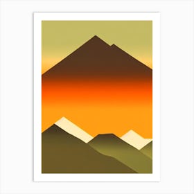 Rocky Mountain National Park United States Of America Retro Two Tone Art Print