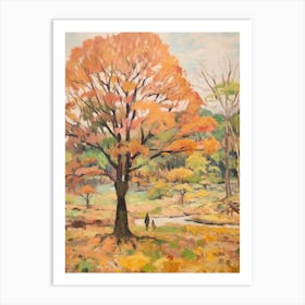 Autumn Gardens Painting Nara Park Japan 1 Art Print