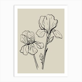 Iris Flower Art Print