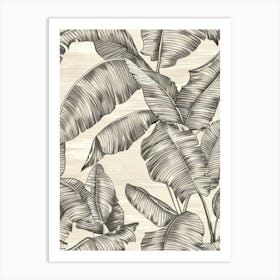 Banana Leaves Wallpaper 1 Art Print