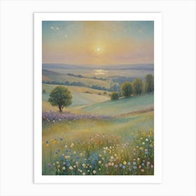 Misty Meadow Art Print