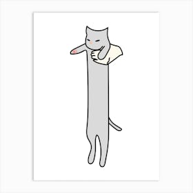Long Cat Meme Art Print