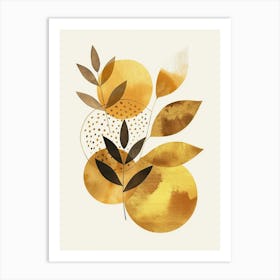 Golden Leaves 44 Art Print