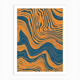 Abstract Wavy Pattern 12 Art Print