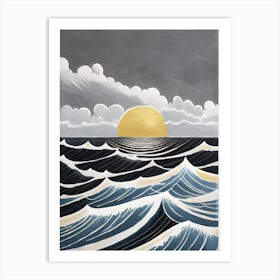 Sunrise Over The Ocean 1 Art Print