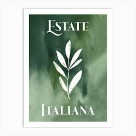 Estate Italiana Olive Branch Art Print