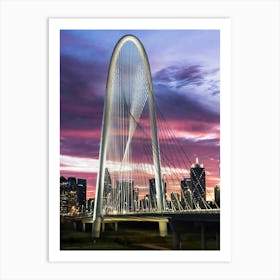 Margaret Hunt Hill Bridge - Dallas Texas Art Print