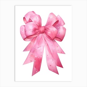 Pink Bow 2 Art Print