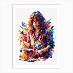 Gnr Steven Adler 02 Portrait Music Icon Style WPAP Pop Art Art Print