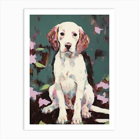 A Pointer Dog Painting, Impressionist 4 Art Print