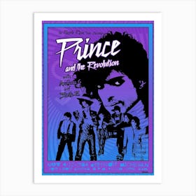 The Purple Rain Tour Starring Prince And The Revolution Poster Art Print