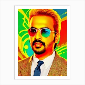 Shankar Ehsaan Loy 2 Colourful Pop Art Art Print