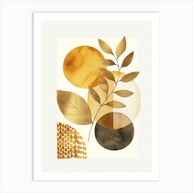 Golden Leaves Canvas Print 6 Art Print