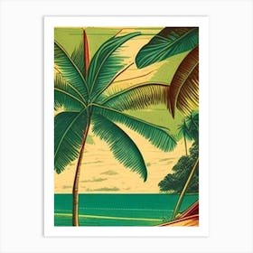 Guna Yala Panama Vintage Sketch Tropical Destination Art Print