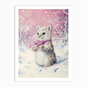 Snow Leopard 1 Art Print