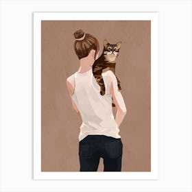 Silly Cat Art Print