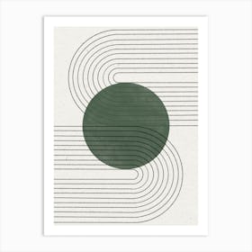 Sage Geometric Composition Art Print