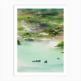 Galapagos National Park Ecuador Water Colour Poster Art Print